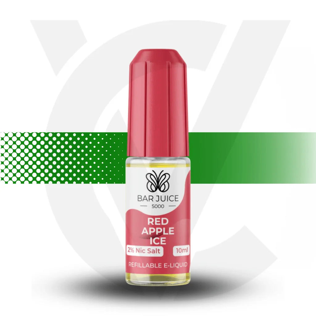 Bar Juice Nic Salt 10MG 10ml - Red Apple Ice - Cloud Vapez UK