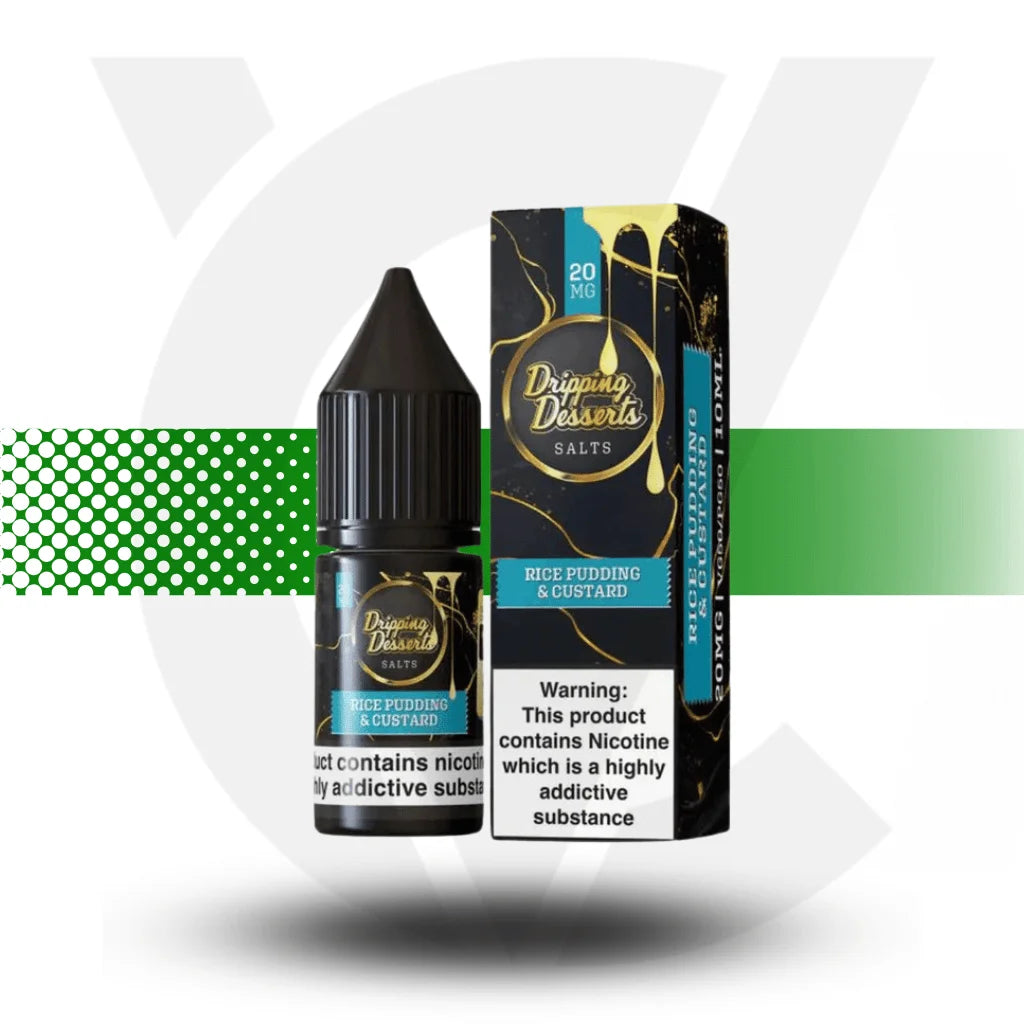 Dripping Desserts Nicotine Salts E-Liquid 10ml 10MG - Rice Pudding Custard - Cloud Vapez UK