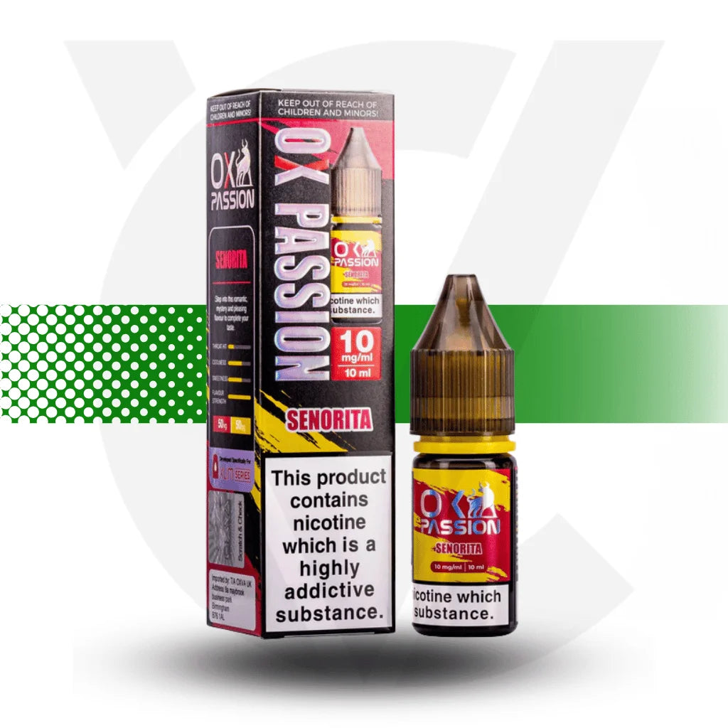 Ox Passion Nicotine Salt E-Liquid 10ml 20MG - Senorita - Cloud Vapez UK