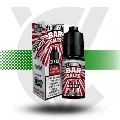 Seriously Bar Salts Cola Ice Nic Salt E-liquid in a 10ml bottle in 10mg Nicotine Strength