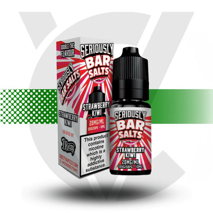 Seriously Bar Salts Strawberry Kiwi Nic Salt E-liquid in a 10ml bottle in 10mg Nicotine Strength