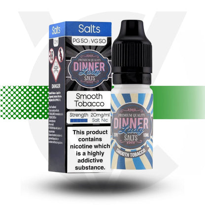 Dinner Lady Nic Salts E-Liquid 10MG 10ml - Smooth Tobacco - Cloud Vapez UK