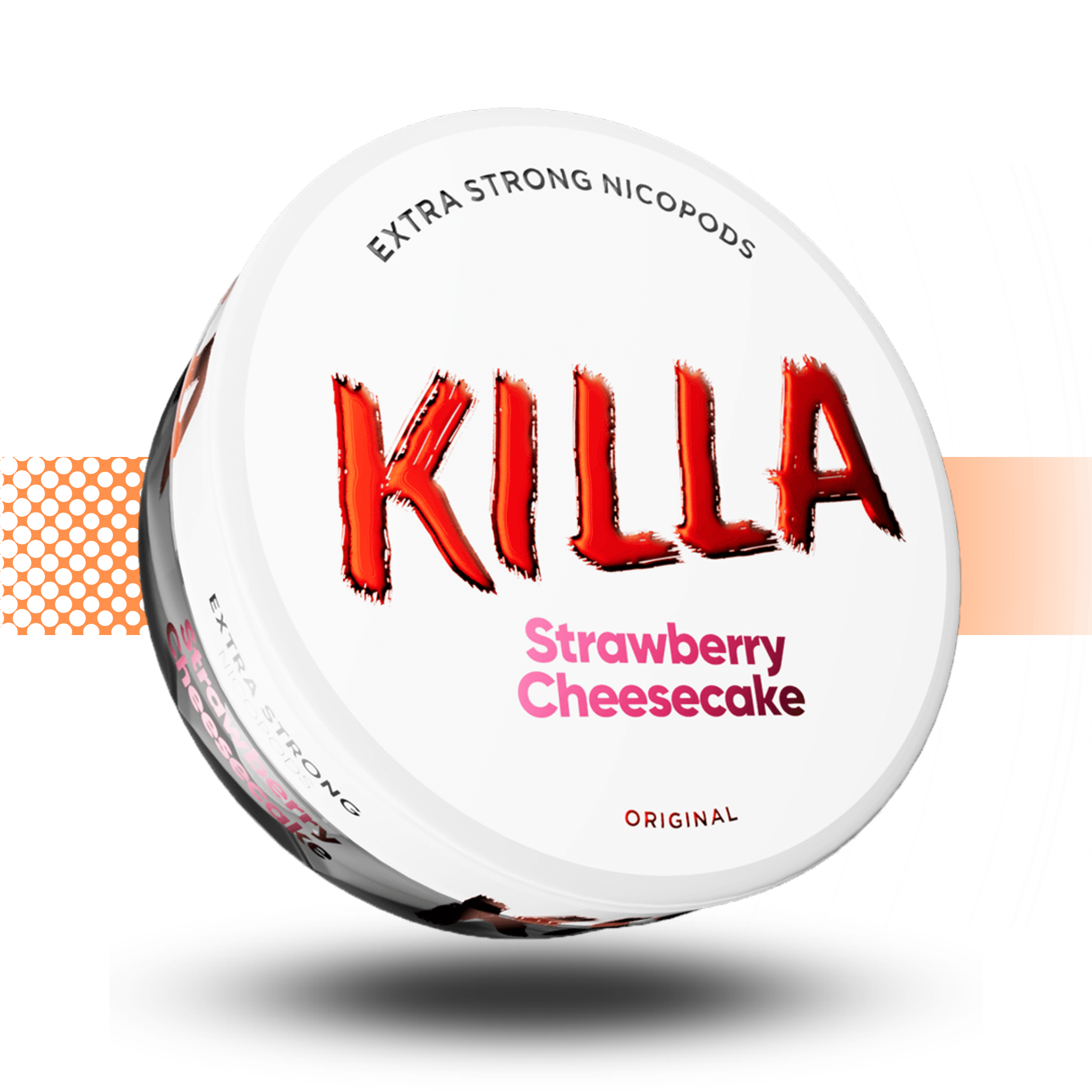Killa Nicotine Pouches Snus No Tobacco Nicopods - Strawberry Cheesecake 13.2mg - Cloud Vapez UK