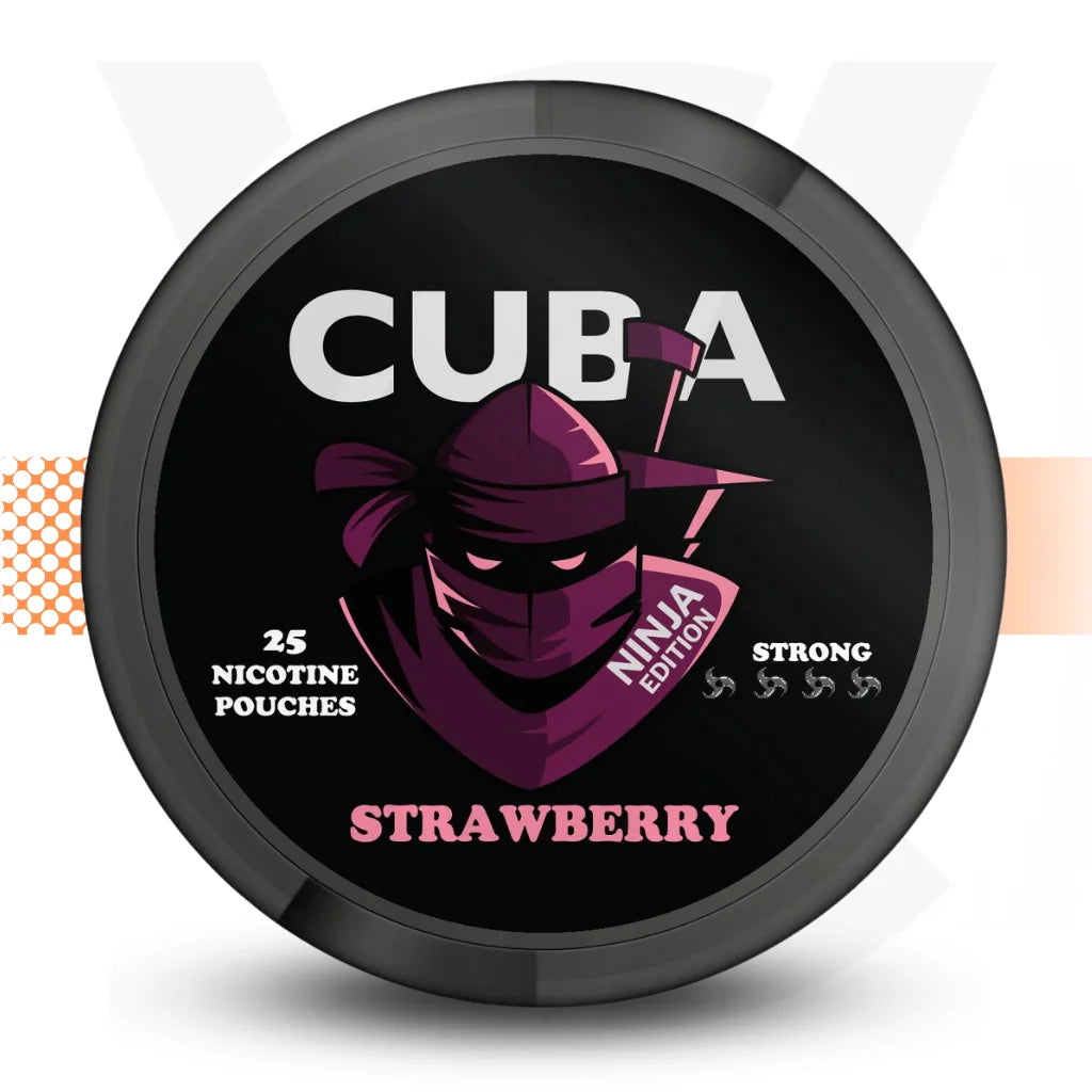 Cuba Ninja 30mg Nicotine Pouches Snus No Tobacco Nicopods - Strawberry - Cloud Vapez UK