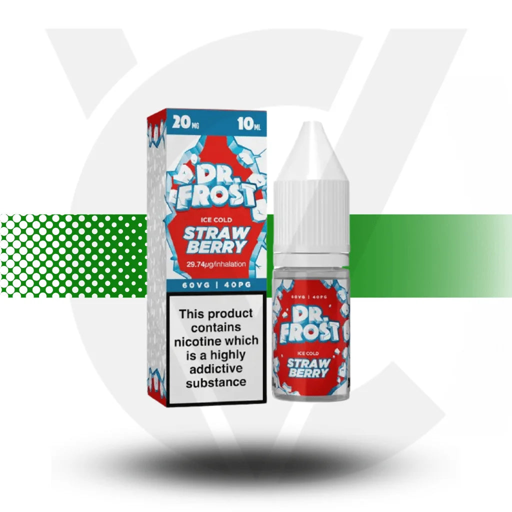 Dr Frost Nic Salt E-Liquid 20MG 10ml - Strawberry Ice - Cloud Vapez UK