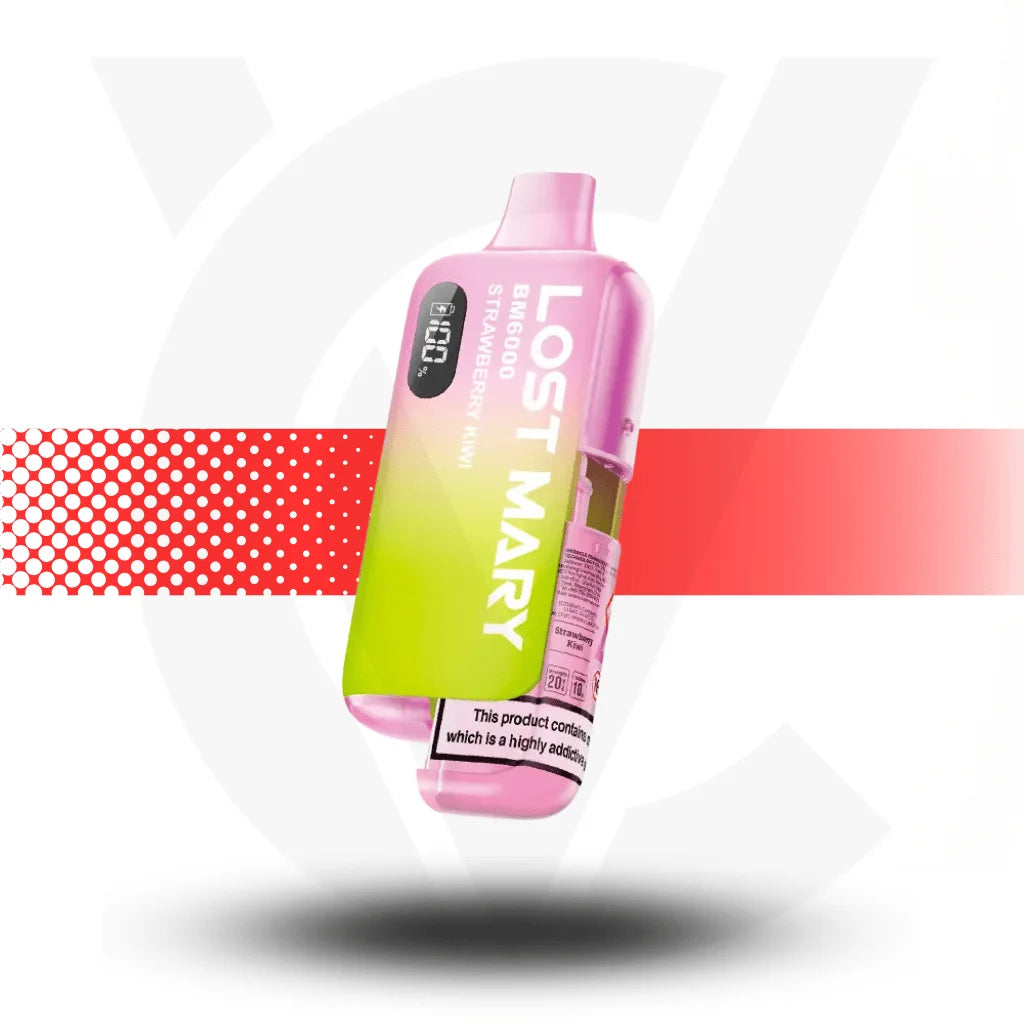 Lost Mary BM6000 Disposable Rechargeable Vape Kit  - Strawberry Kiwi - Cloud Vapez UK