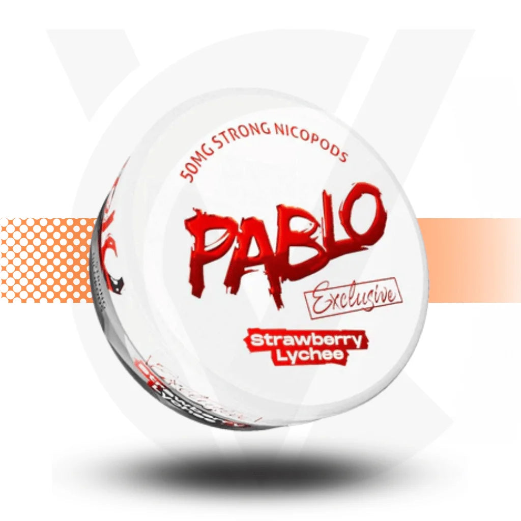 Pablo Exclusive Nicotine Pouches Snus No Tobacco Nicopods - Strawberry Lychee 50mg - Cloud Vapez UK