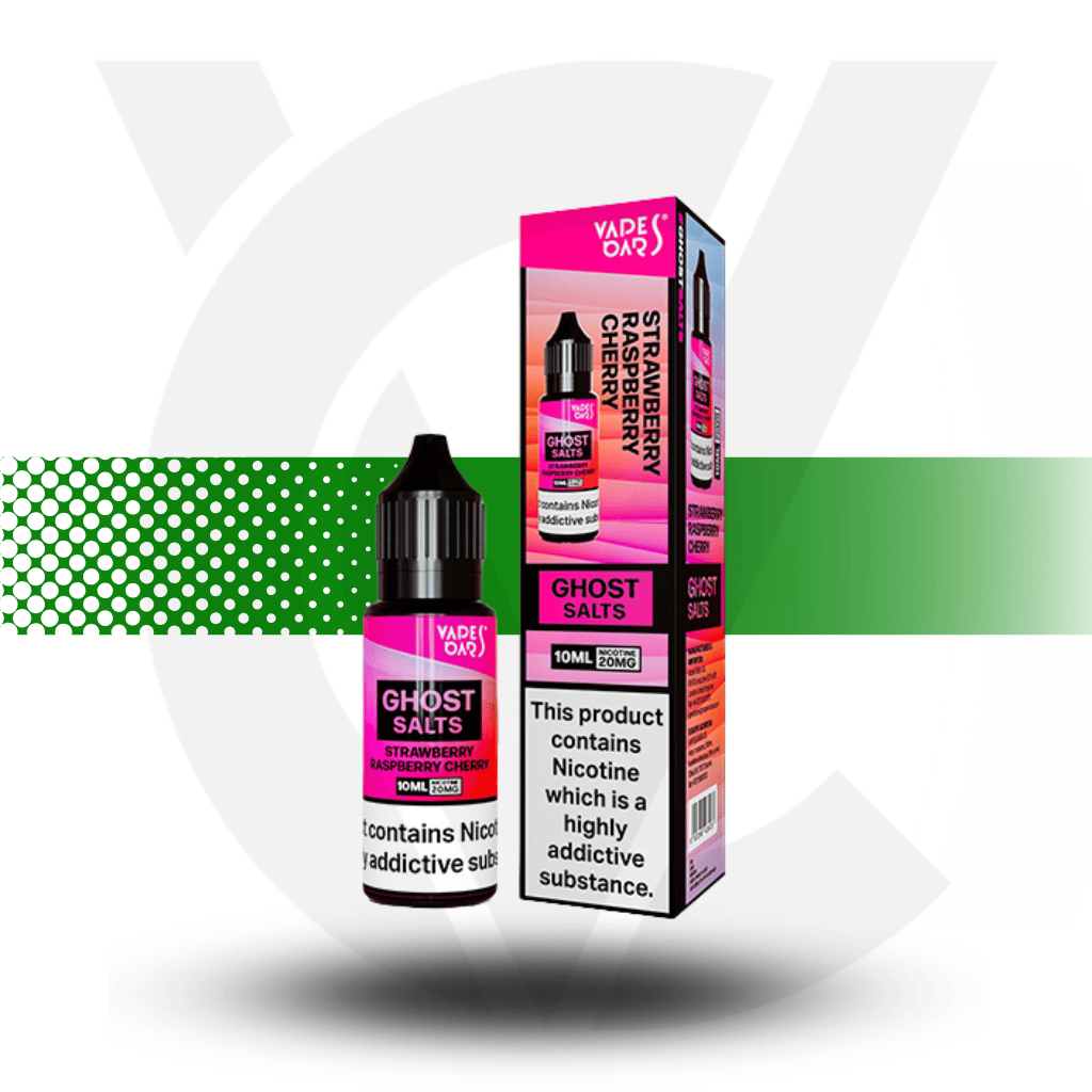 Strawberry Raspberry Cherry Vapes Bars Ghost Salt - Nic Salts 10MG 10ml - Cloud Vapez UK