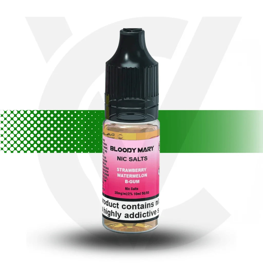 Bloody Mary Nic Salt E-Liquid 10MG 10ml - Strawberry Watermelon Bubblegum - Cloud Vapez UK