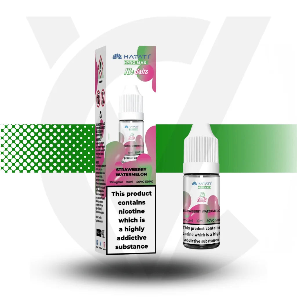 Hayati Pro Max Nic Salts E-Liquid 10ml 10MG - Strawberry Watermelon - Cloud Vapez UK 