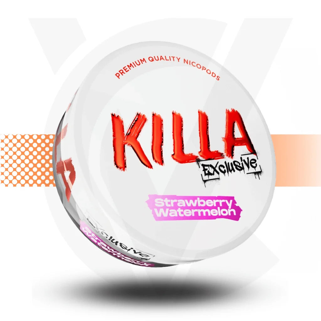 Killa Exclusive Nicotine Pouches Snus No Tobacco Nicopods - Strawberry Watermelon 16mg - Cloud Vapez UK