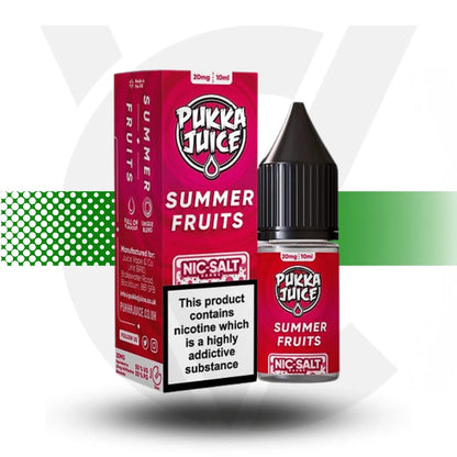 Pukka Juice Nicotine Salts E-Liquid 10ml 10MG - Summer Fruits - Cloud Vapez UK