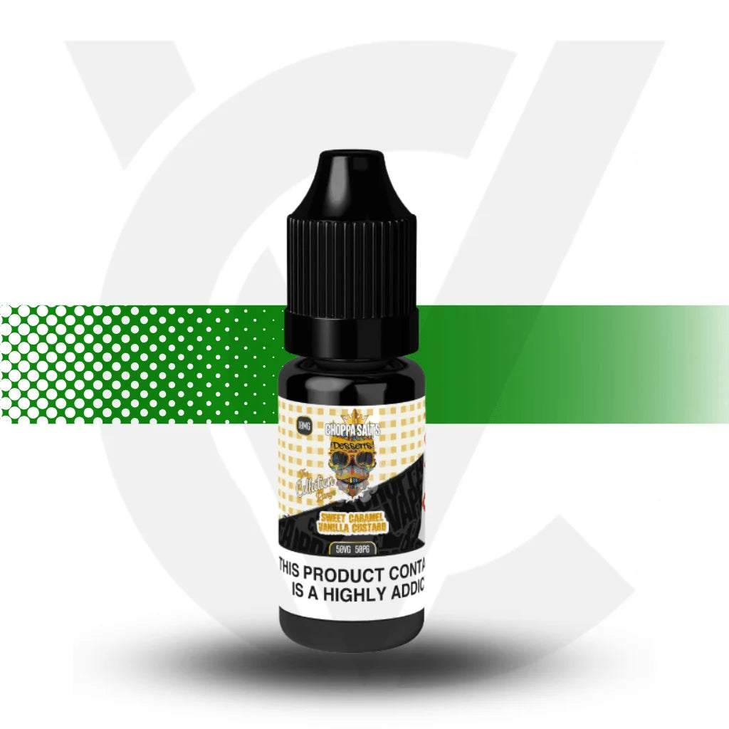 Choppa Salts Nicotine Salt E-Liquid 10ml 10MG - Sweet Caramel Vanilla Custard - Cloud Vapez UK