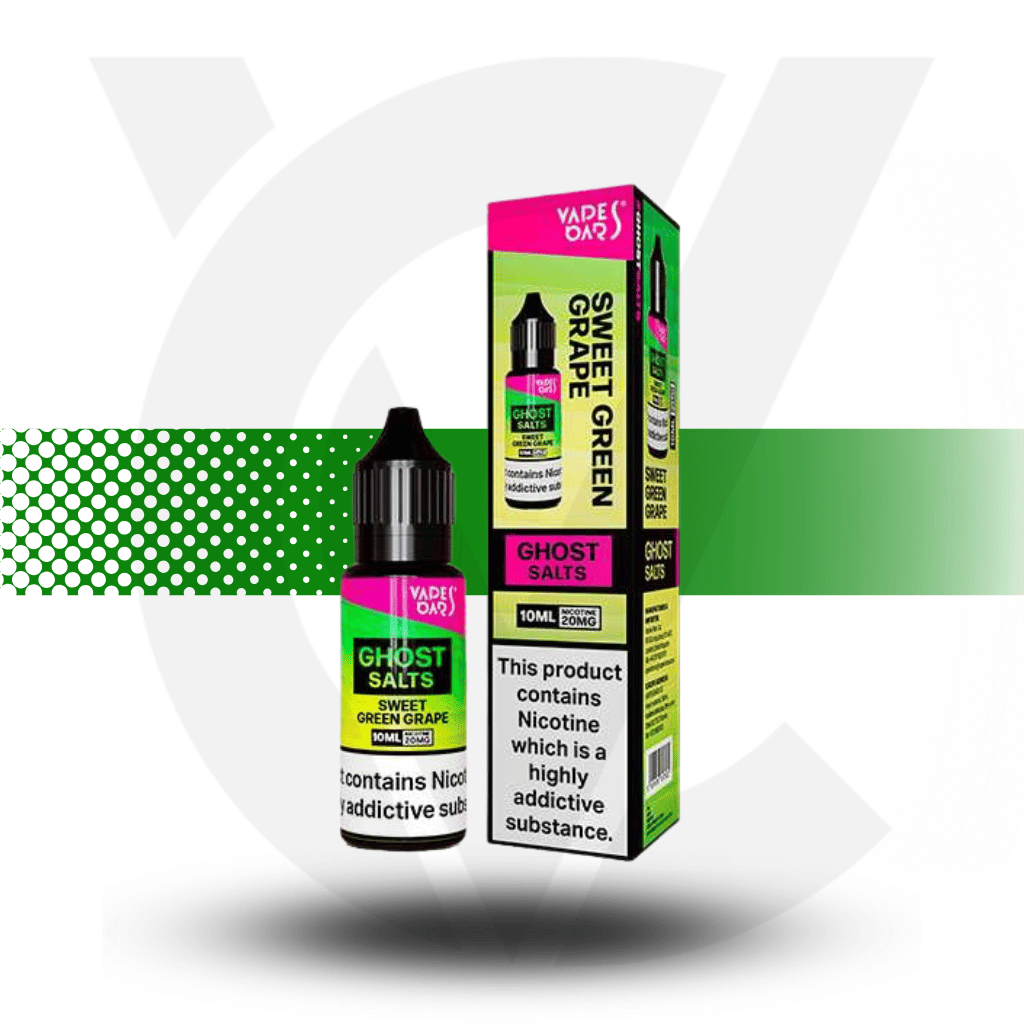 Sweet Green Grape Vapes Bars Ghost Salt - Nic Salts 10MG 10ml - Cloud Vapez UK