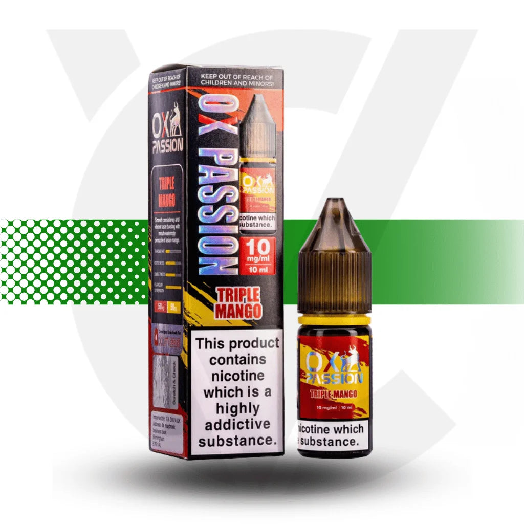 Ox Passion Nicotine Salt E-Liquid 10ml 10MG - Triple Mango - Cloud Vapez UK