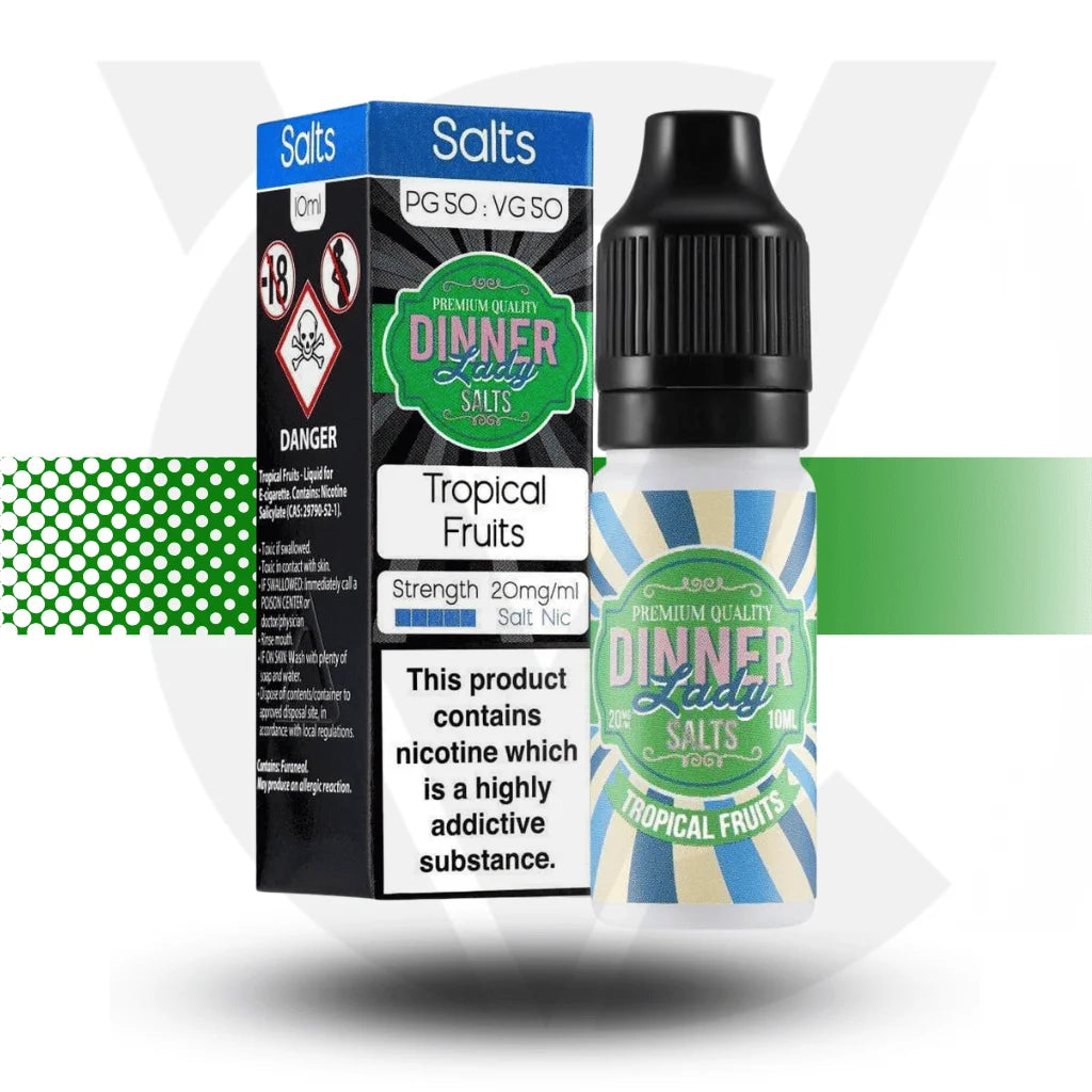 Dinner Lady Nic Salts E-Liquid 10MG 10ml - Tropical Fruits - Cloud Vapez UK