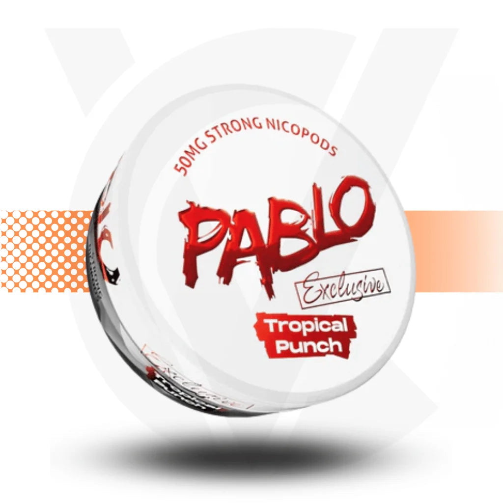 Pablo Exclusive Nicotine Pouches Snus No Tobacco Nicopods - Tropical Punch  50mg - Cloud Vapez UK