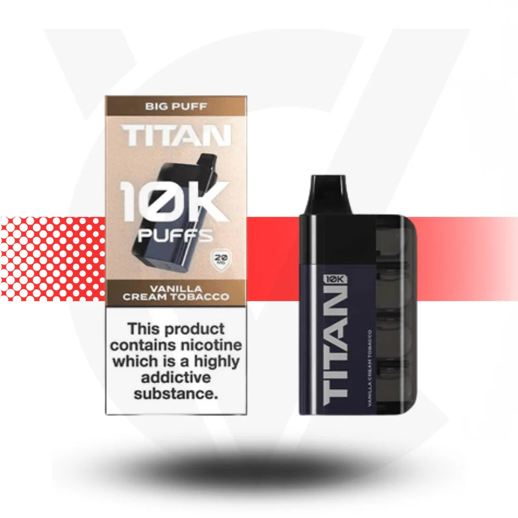 Titan 10k by Gold Bar Disposable Rechargeable Vape - Vanilla Cream Tobacco - Cloud Vapez UK