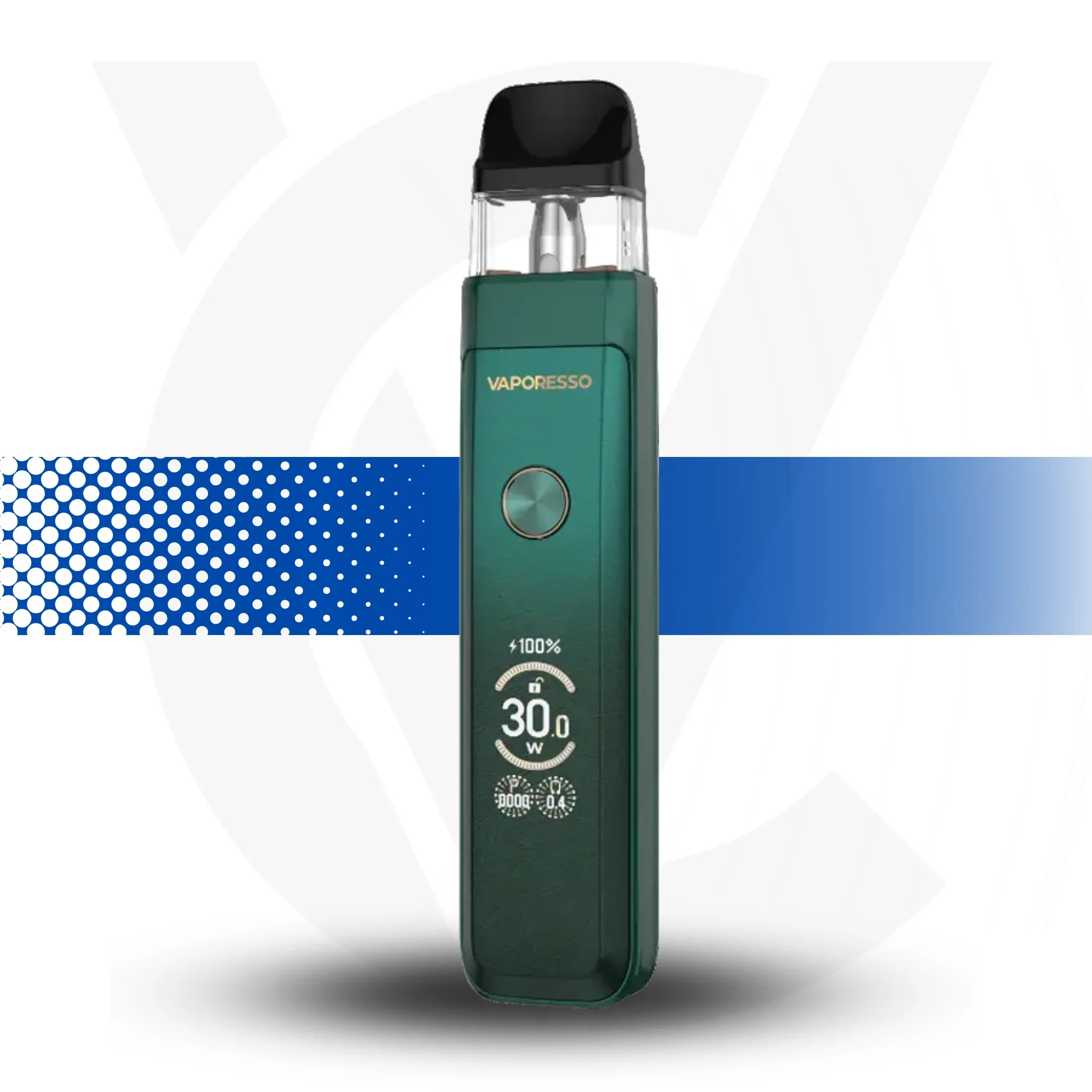 Vaporesso Vape Xros Pro 2 Kt on a White Background Gem Green