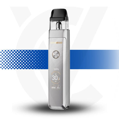 Vaporesso Vape Xros Pro 2 Kt on a White Background Glittering Silver