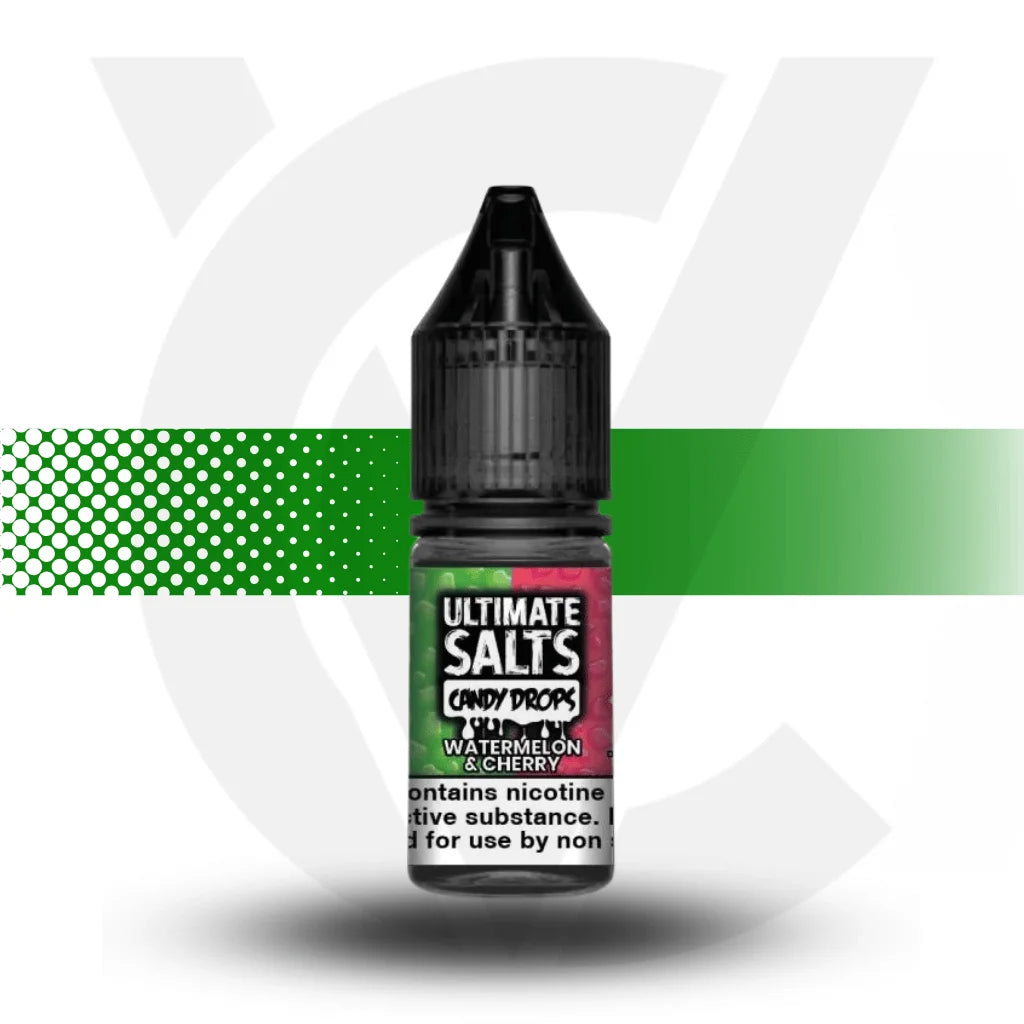 Ultimate Nicotine Salts E-Liquid 10ml 10MG - Candy Drops Watermelon Cherry - Cloud Vapez UK