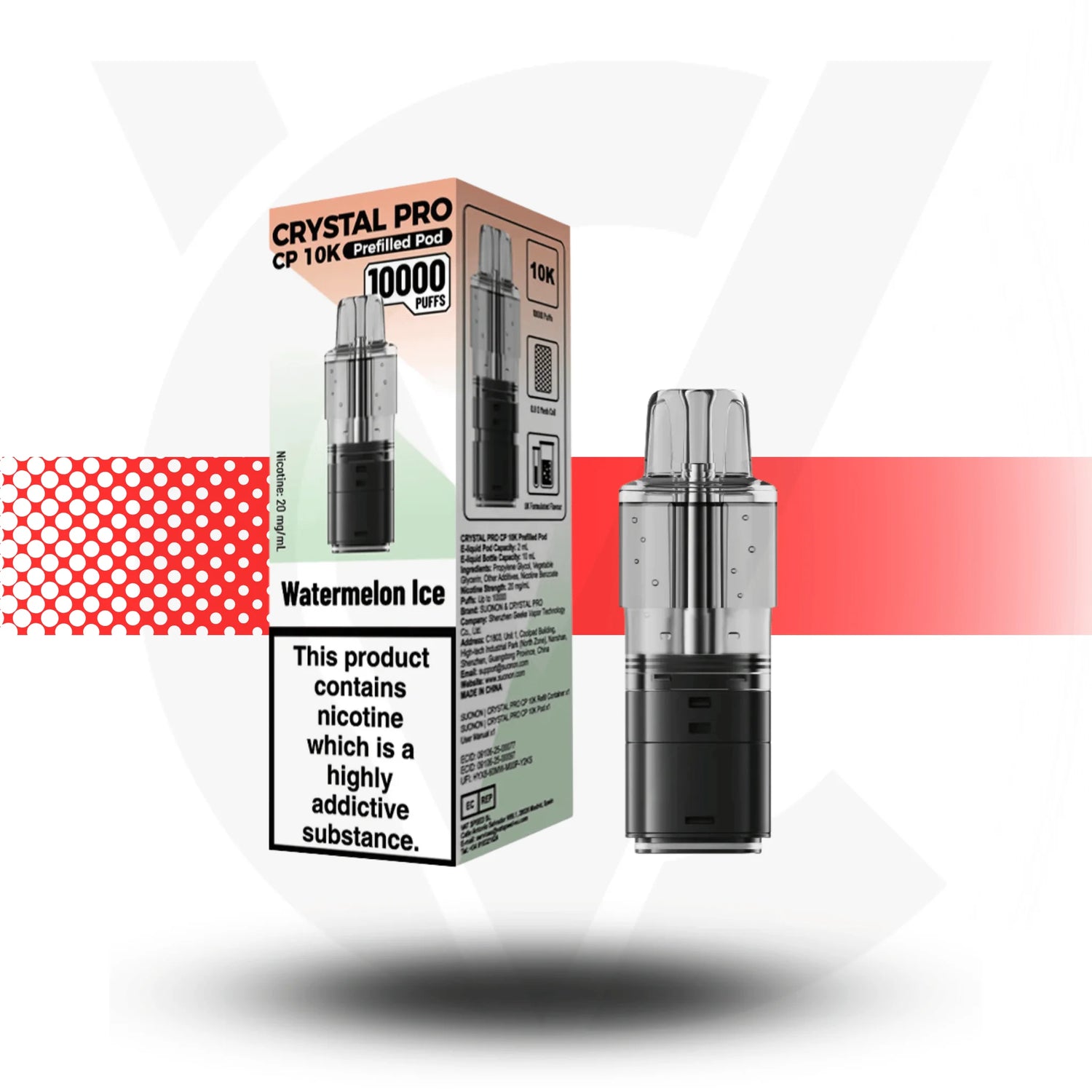 Crystal Pro CP 10K Replacement Prefilled Pods