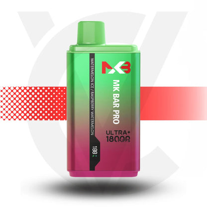 MK Bar Pro Ultra 18000 Puffs Disposable Vape - Watermelon Ice Raspberry Watermelon - Cloud Vapez UK