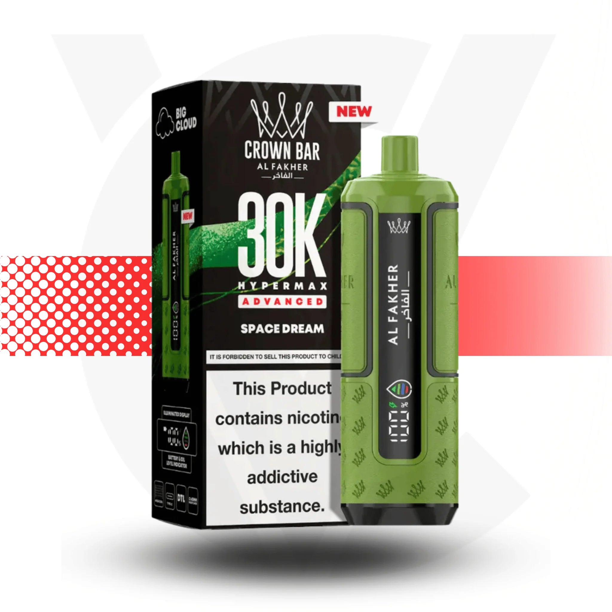 Al Fakher Crown Bar 30k Prefilled Pod Kit Vape - Space Dream l Cloud Vapez UK