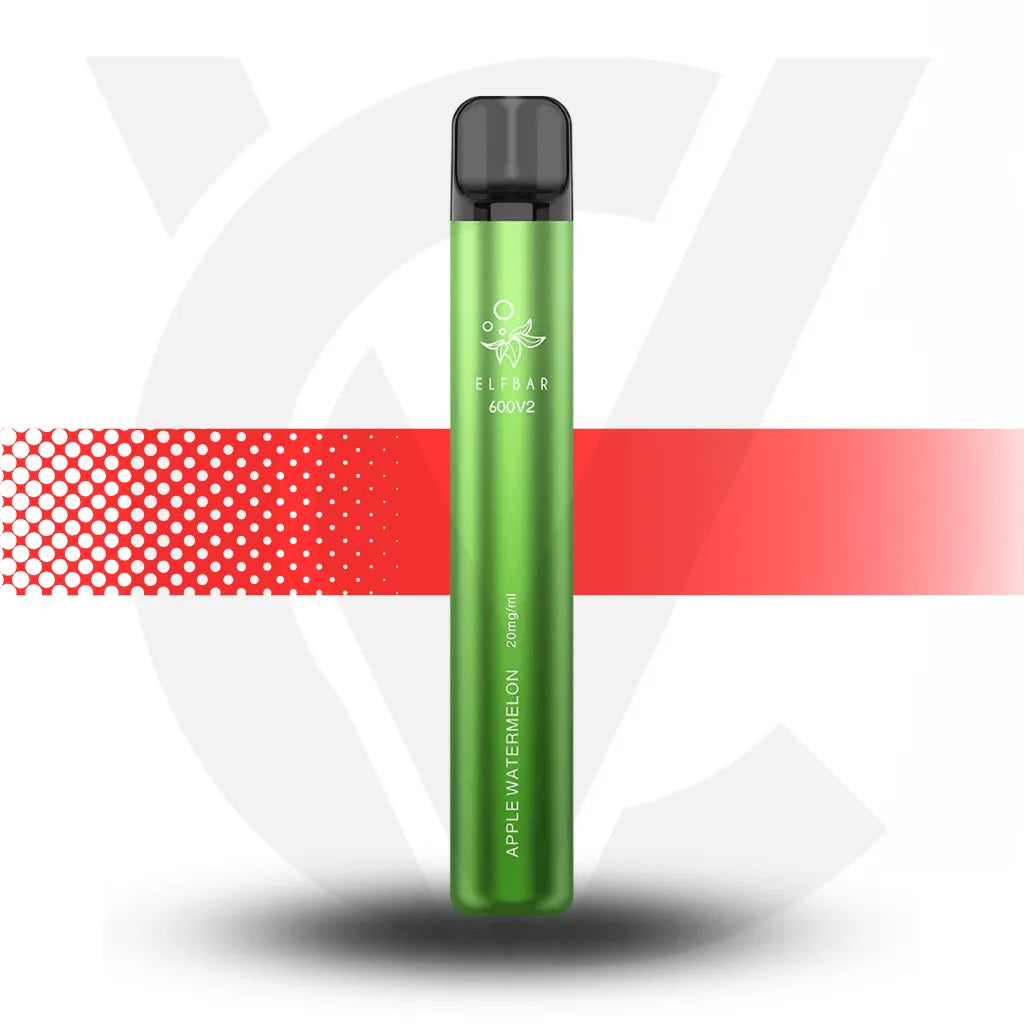 Elf Bar V2 600 Disposable Vape - Apple Watermelon l Cloud Vapez UK