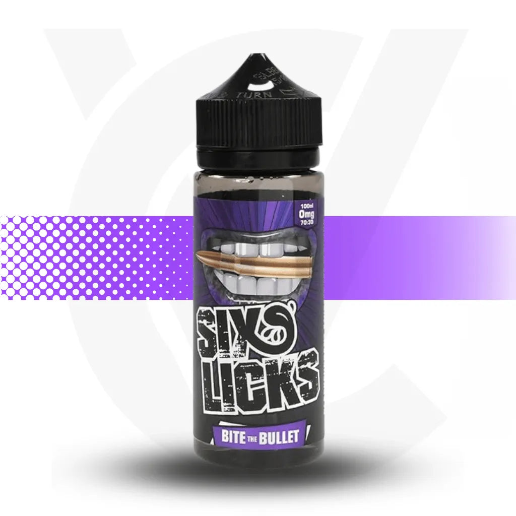 Six Licks 100ml E-Liquid - Bite The Bullet l Cloud Vapez UK