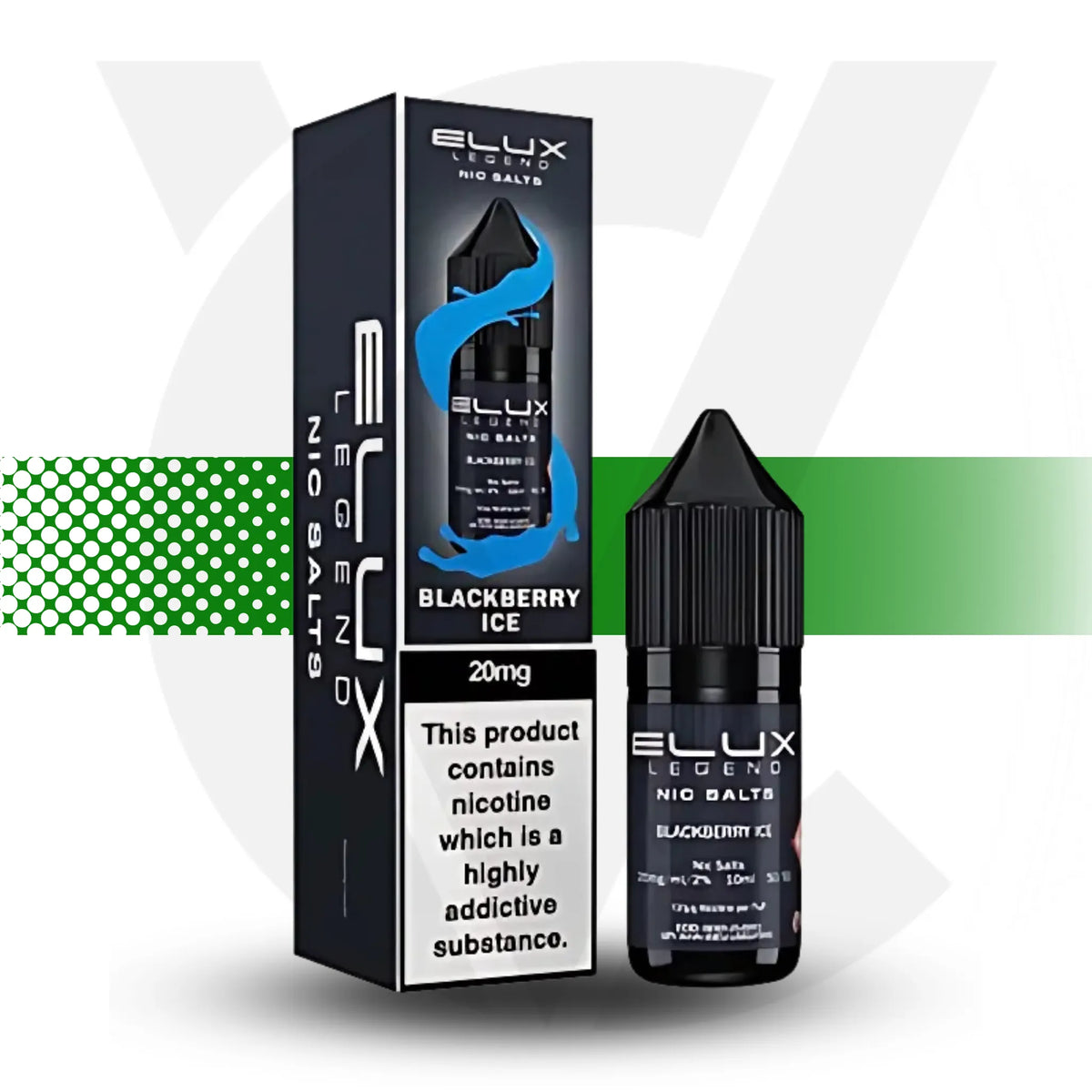 Elux Legend Nic Salts E-Liquid 10ml 20MG - Blackberry Ice - Cloud Vapez UK