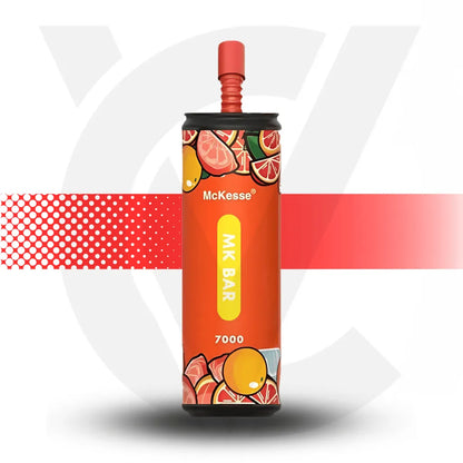 Mckesse Bar 7000 Disposable Vape - Blood Orange Pomelo l Cloud Vapez UK