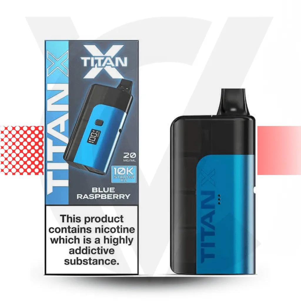 Titan X 10K Prefilled Pod Kit - Blue Raspberry | Cloud Vapez UK