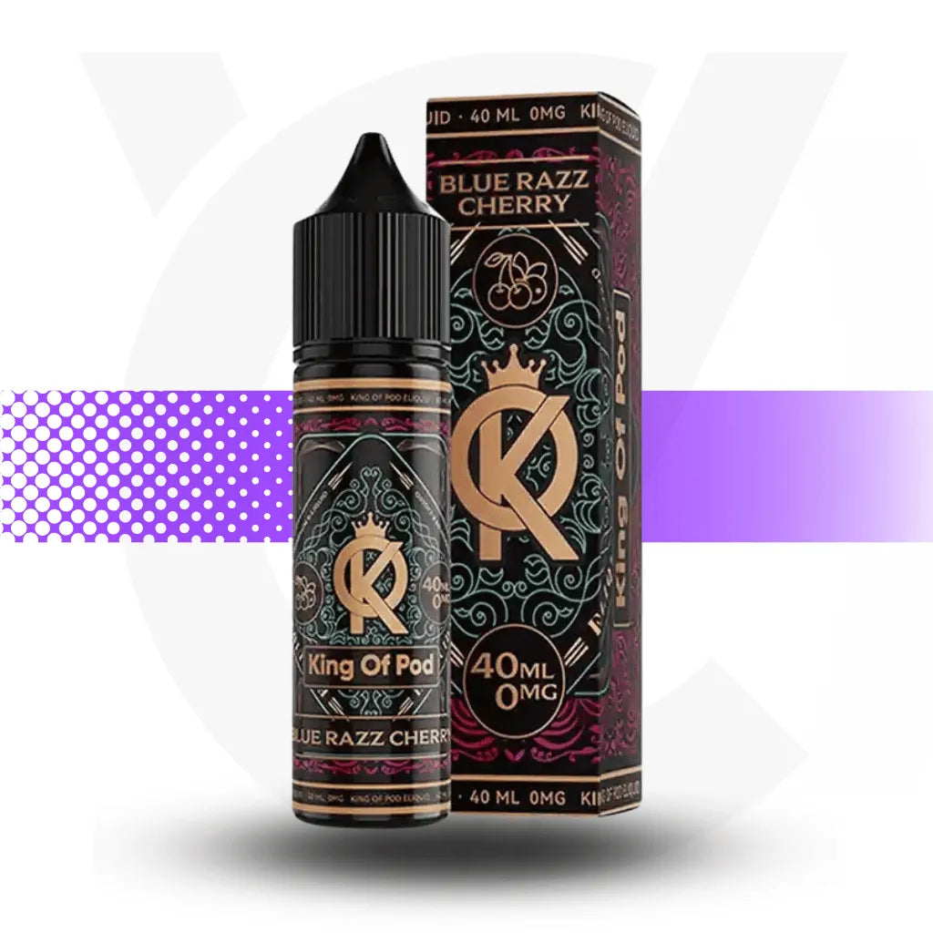 King Of Pod 40ml E-Liquid - Blue Razz Cherry | Cloud Vapez UK