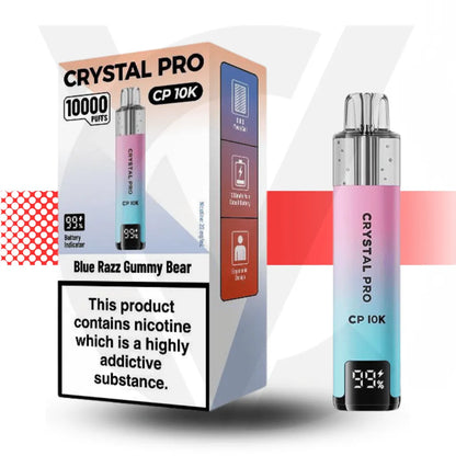 Crystal Pro CP 10K Prefilled Pod Kit - Blue Razz Gummy Bear 0-Nicotine | Cloud Vapez UK