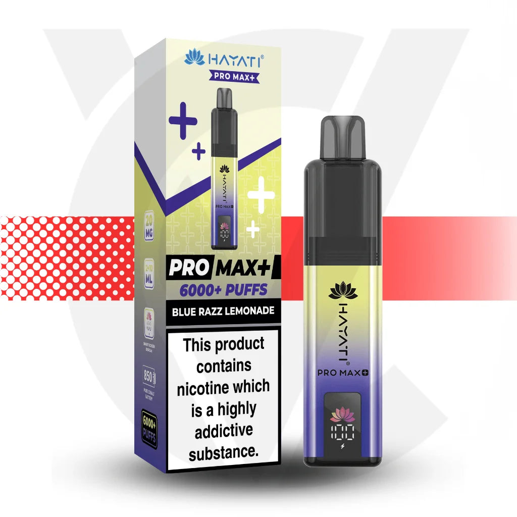 Hayati Pro Max + 6000 Disposable Vape - Blue Razz Lemonade | Cloud Vapez UK