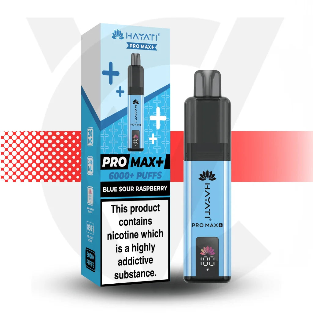 Hayati Pro Max + 6000 Disposable Vape - Blue Sour Raspberry | Cloud Vapez UK