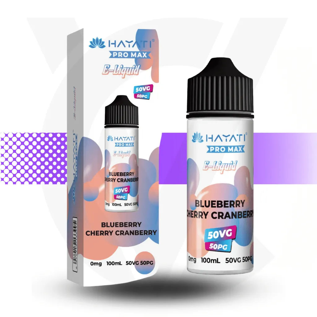 Hayati Pro Max 100ml E-Liquid - Blueberry Cherry Cranberry l Cloud Vapez UK