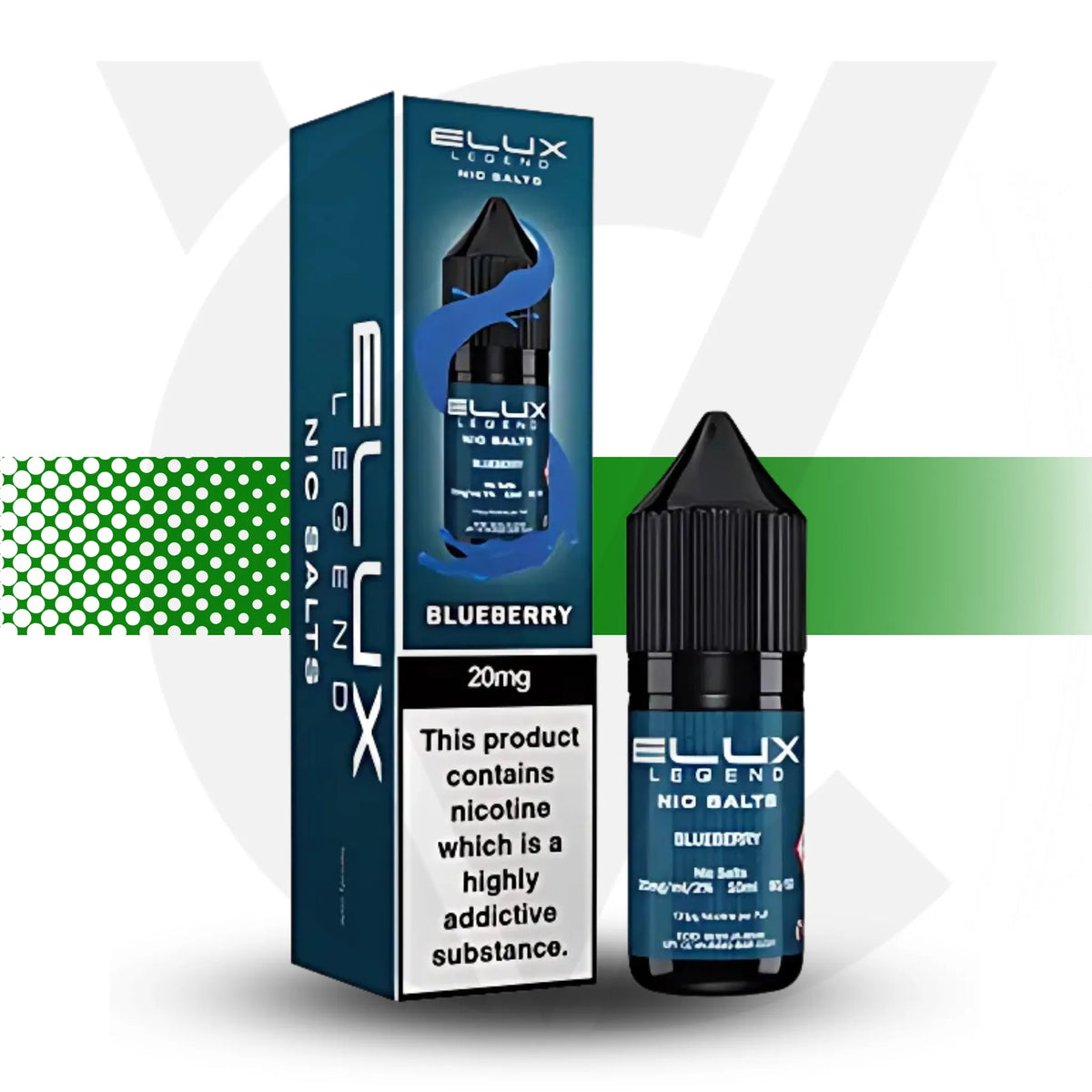 Elux Legend Nic Salts E-Liquid 10ml 20MG - Blueberry - Cloud Vapez UK