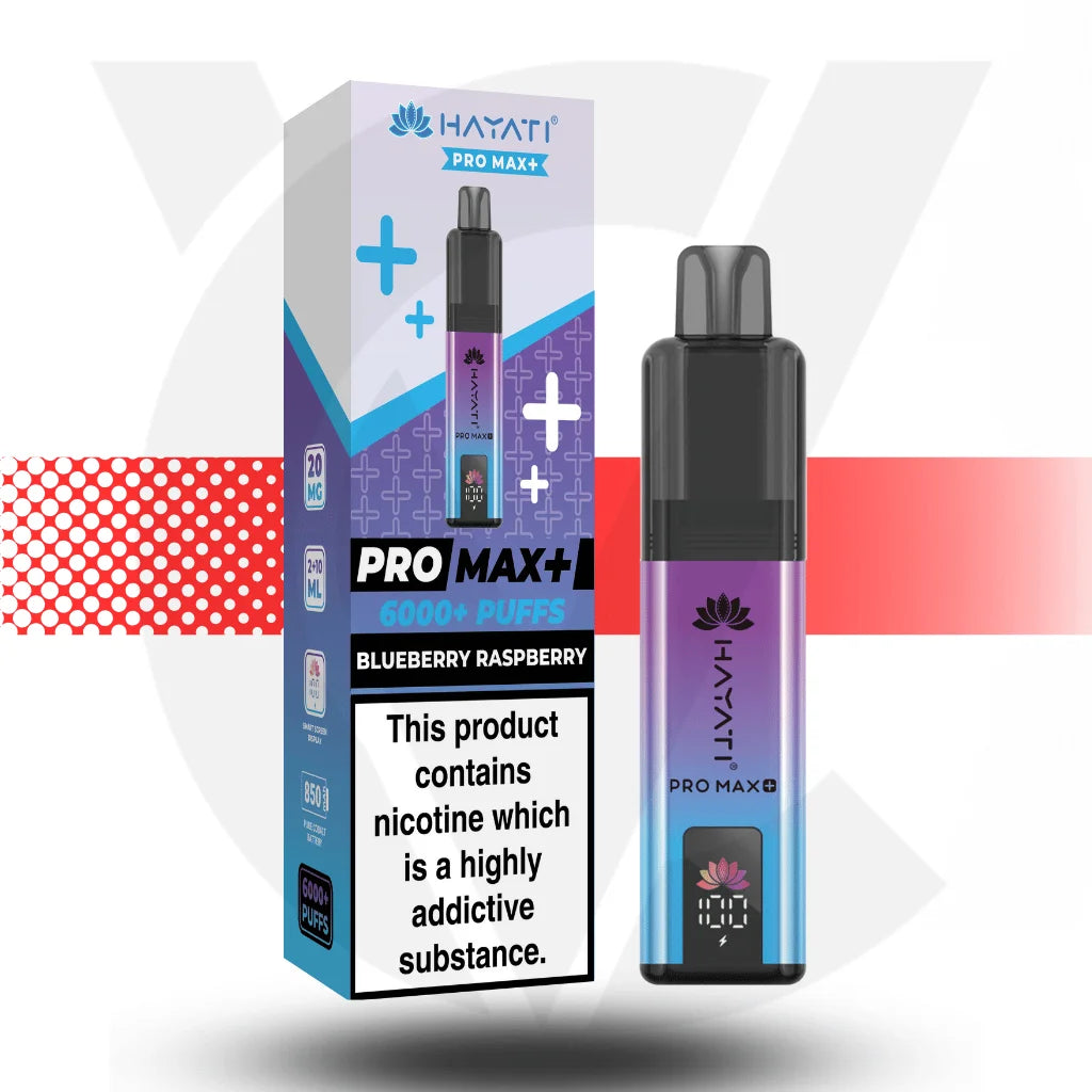 Hayati Pro Max + 6000 Disposable Vape - Blueberry Raspberry | Cloud Vapez UK