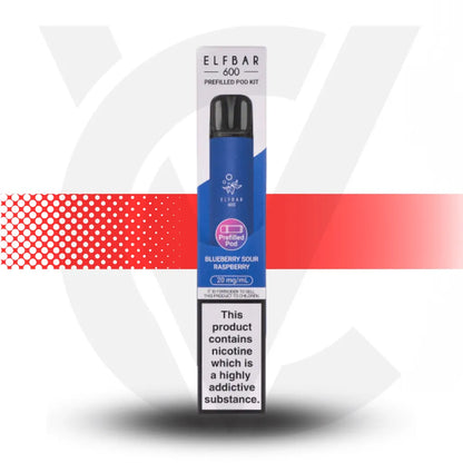 Elf Bar 600 Prefilled Pod Kit - Blueberry Sour Raspberry | Cloud Vapez UK