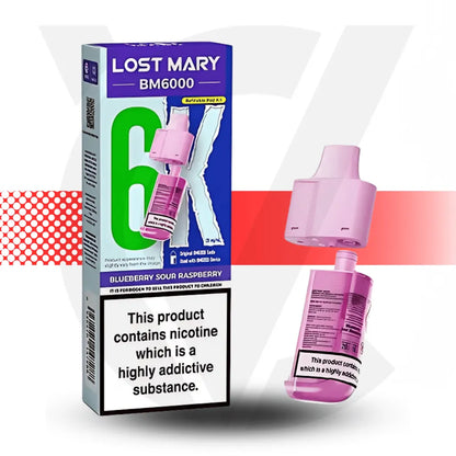 Lost Mary BM6000 Prefilled Pod - Blueberry Sour Raspberry | Cloud Vapez UK