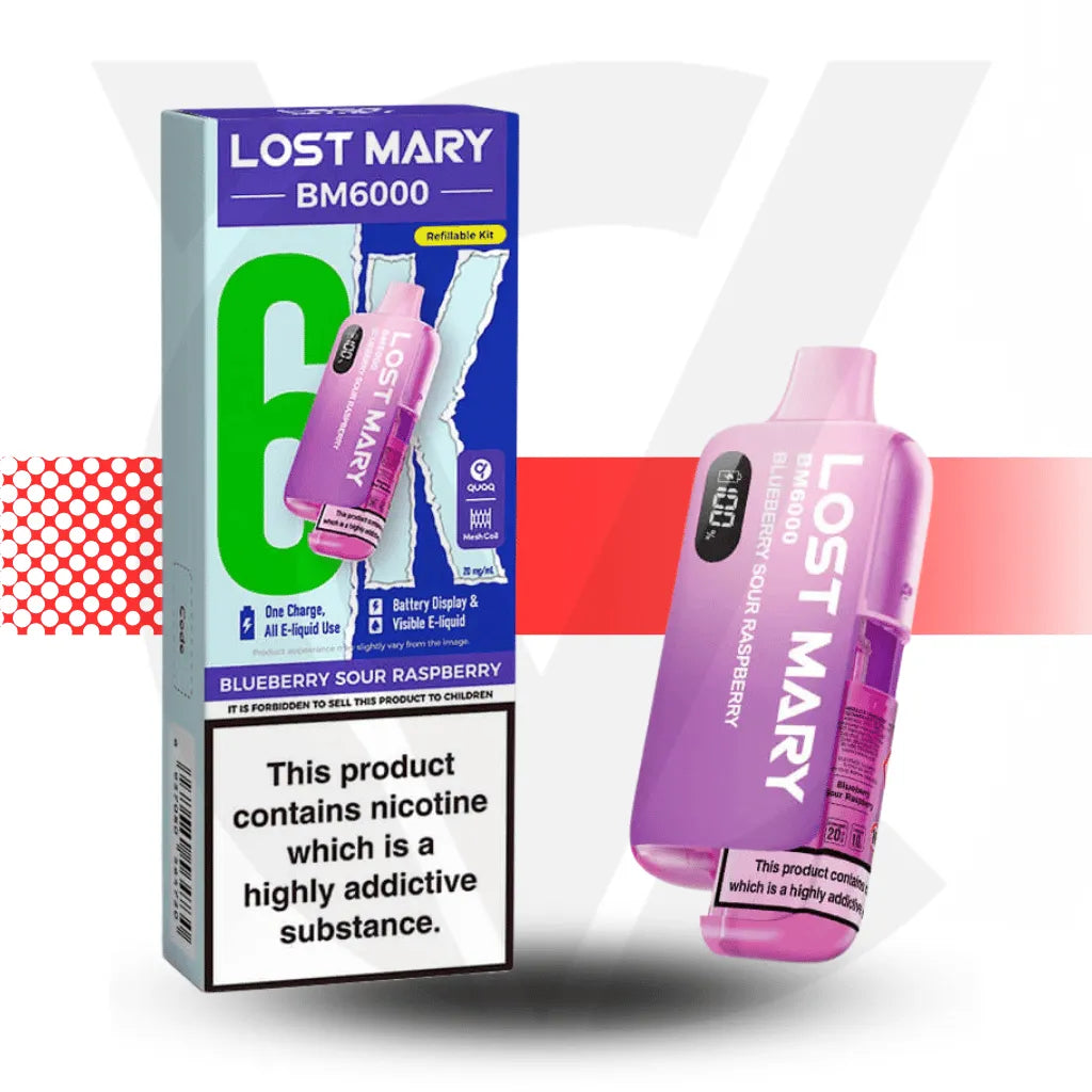Lost Mary BM6000 Prefilled Pod Kit - Blueberry Sour Raspberry | Cloud Vapez UK