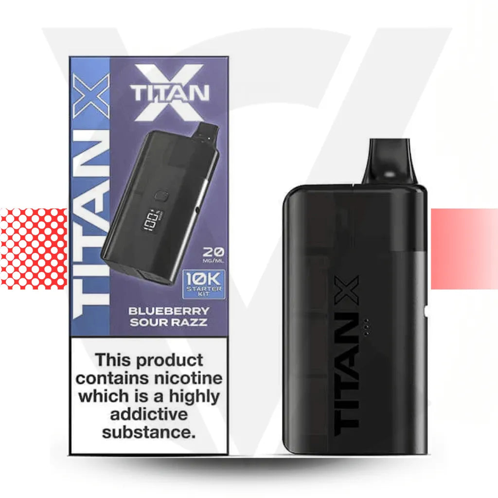 Titan X 10K Prefilled Pod Kit - Blueberry Sour Razz | Cloud Vapez UK