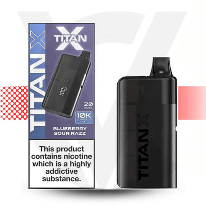 Titan X 10K Prefilled Pod Kit - Blueberry Sour Razz | Cloud Vapez UK
