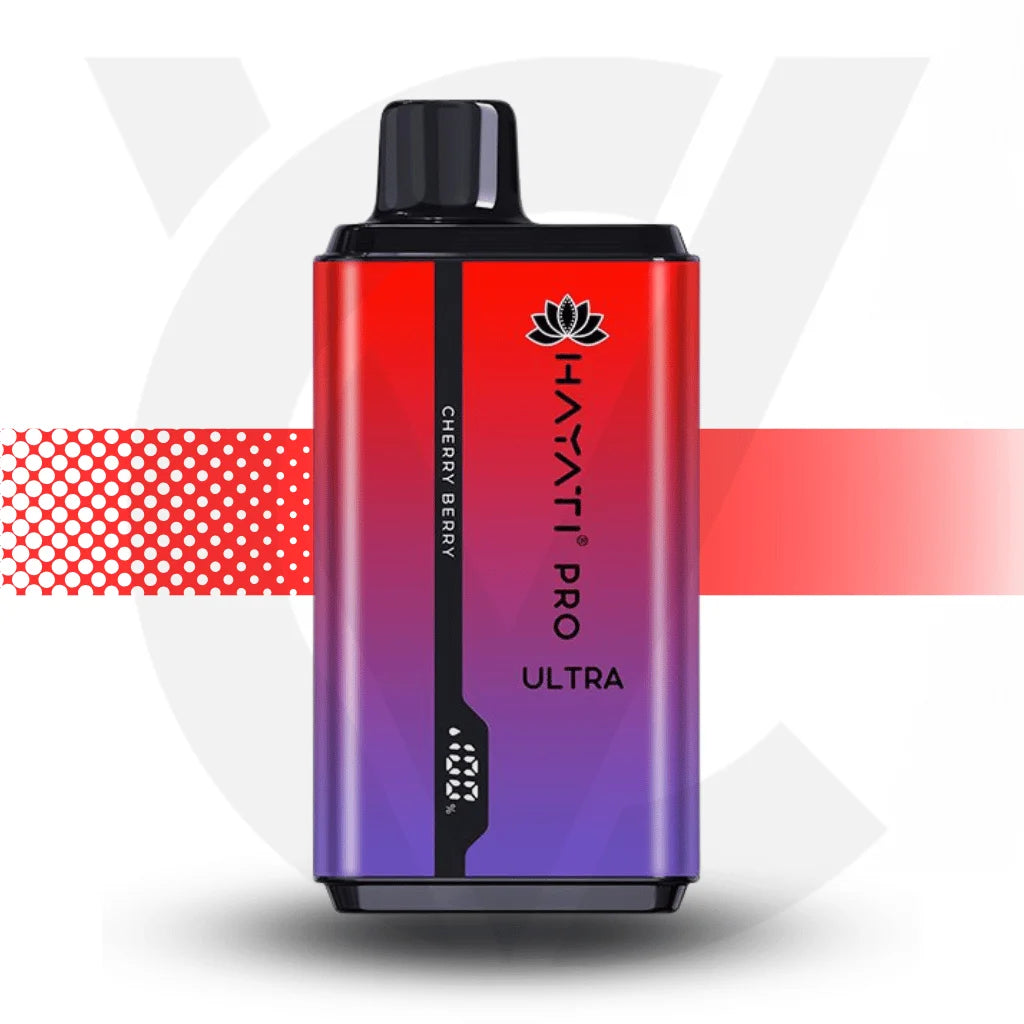 Hayati Pro Ultra 15k Disposable Vape - Cherry Berry l Cloud Vapez UK