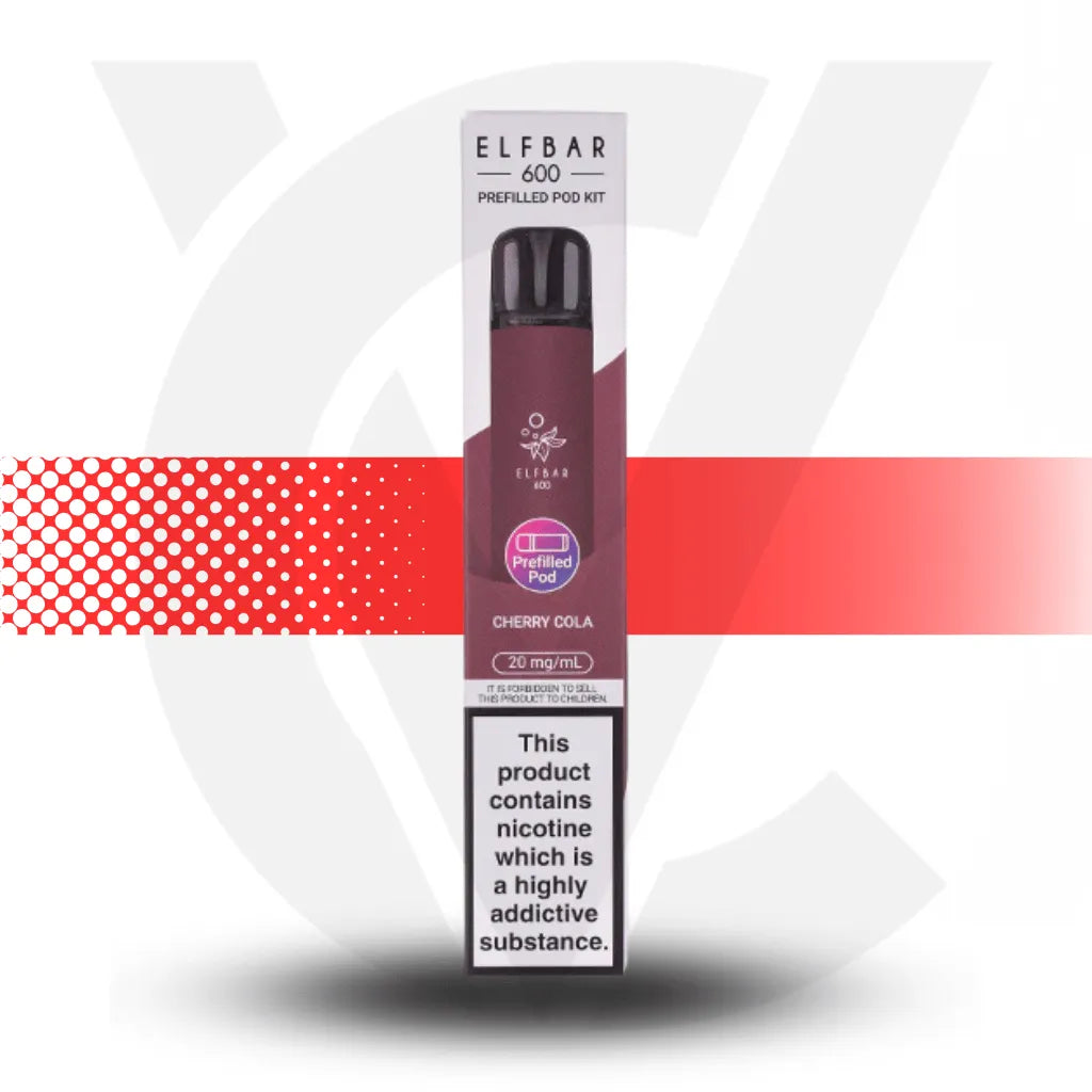 Elf Bar 600 Prefilled Pod Kit - Cherry Cola | Cloud Vapez UK