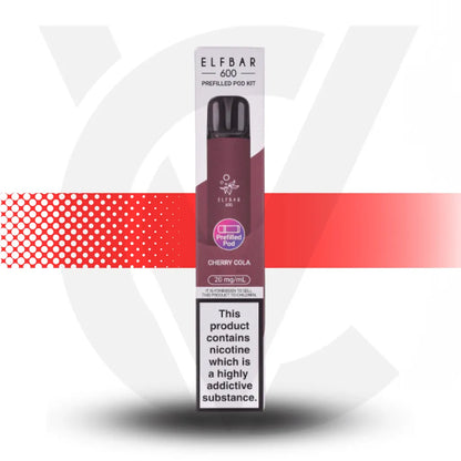 Elf Bar 600 Prefilled Pod Kit - Cherry Cola | Cloud Vapez UK