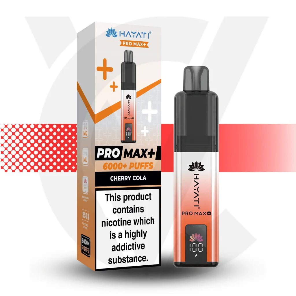 Hayati Pro Max + 6000 Disposable Vape - Cherry Cola | Cloud Vapez UK