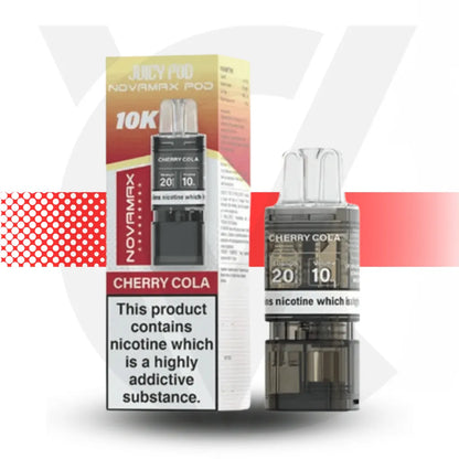 Juicy Pod 10K Novamax Prefilled Pod - Cherry Cola | Cloud Vapez UK